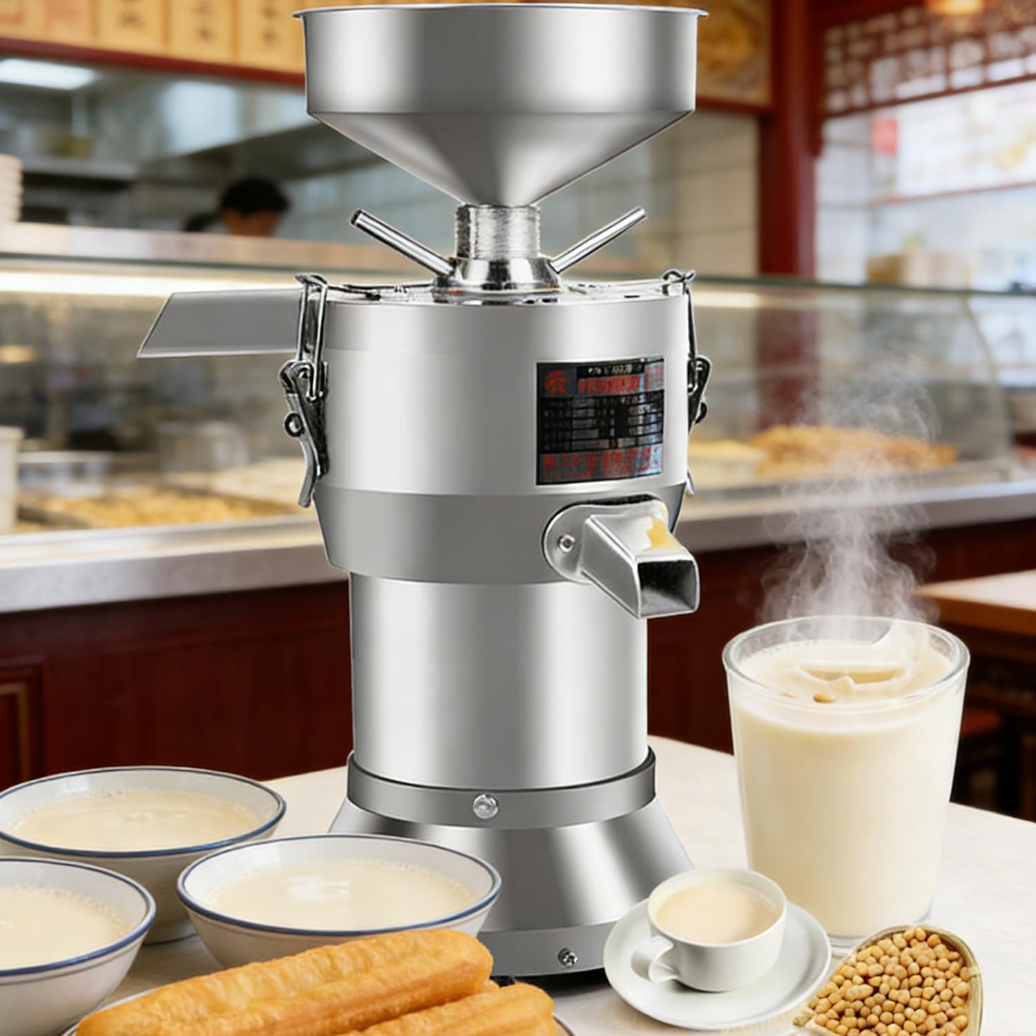Automatyczny młynek do mleka sojowego 1800 W, 70 kg/h, 2800 obr./min, stal nierdzewna, wydajne usuwanie żużla do mleka sojowego, tofu, kawy, restauracji