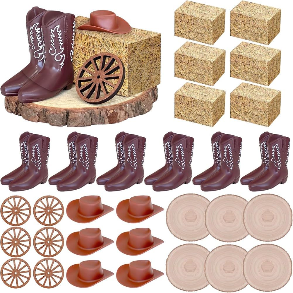 Décorations de centre de table bottes de cowboy pour célébrer vos mariages et anniversaires