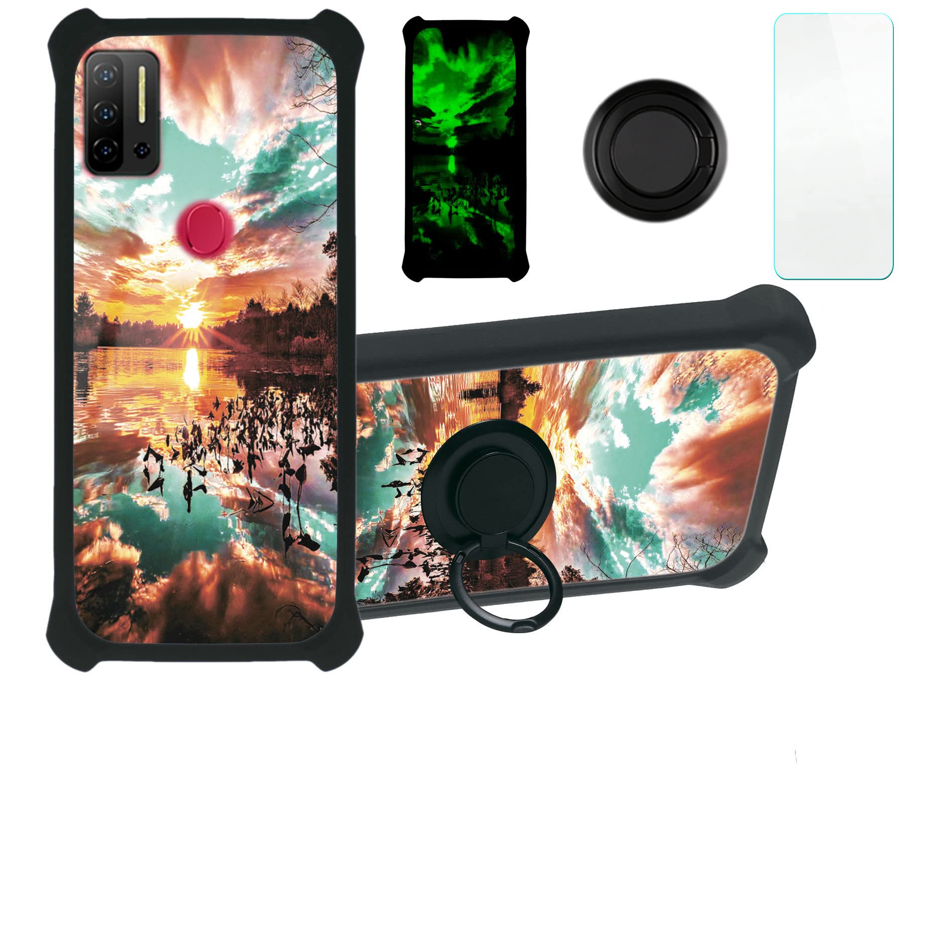 KJYF Custodia + Vetro Temperato Pellicola Protettiva per Ulefone Note