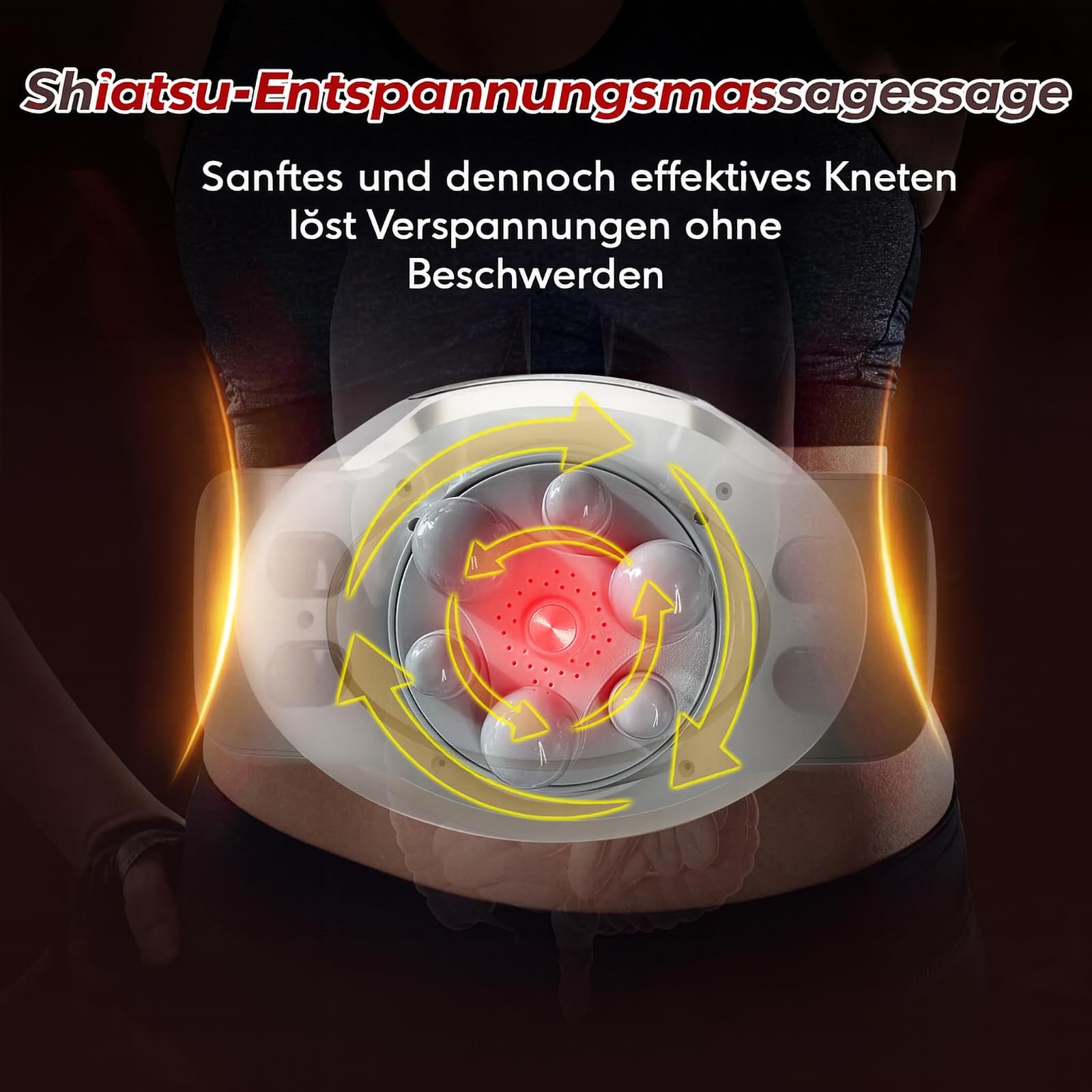 Massaggiatore elettrico addominale - massaggio addominale per la digestione, massaggio cellulite per una pancia più piatta, allevia gonfiore, stitichezza e dolore addominale