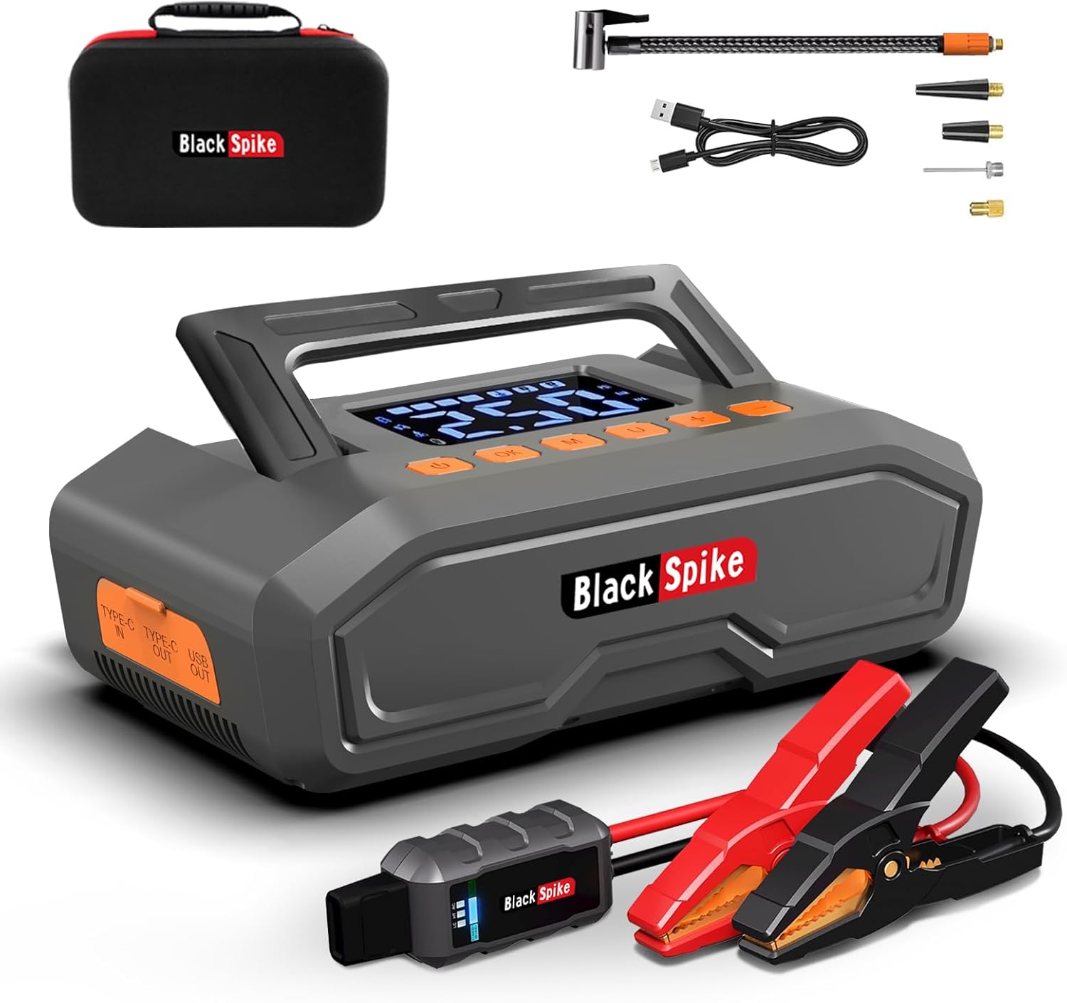 BlackSpike Car Jump Starter with Air Compressor, 4000A