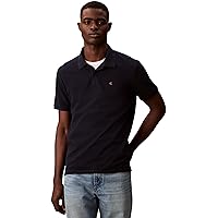 Calvin Klein Uomo Maglietta Polo Maniche Corte Monogram Pique in Cotone