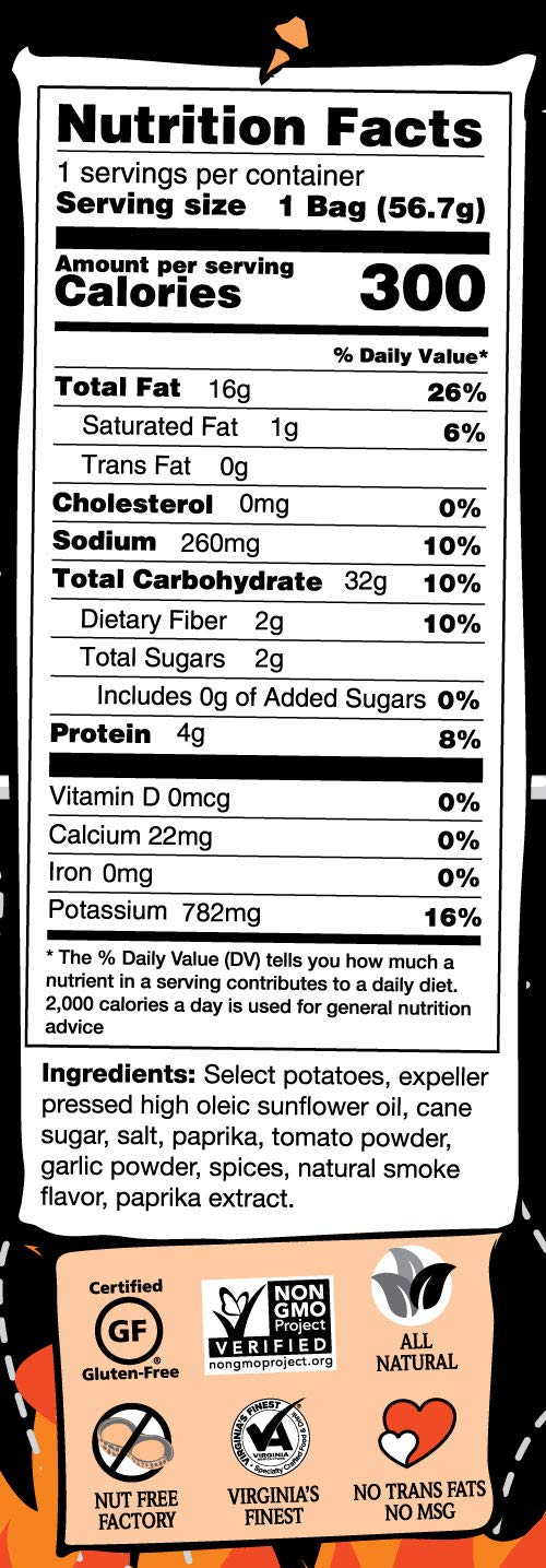 Route 11 Potato Chips : Barbeque (30 bags (2 oz each)) Barbecue BBQ