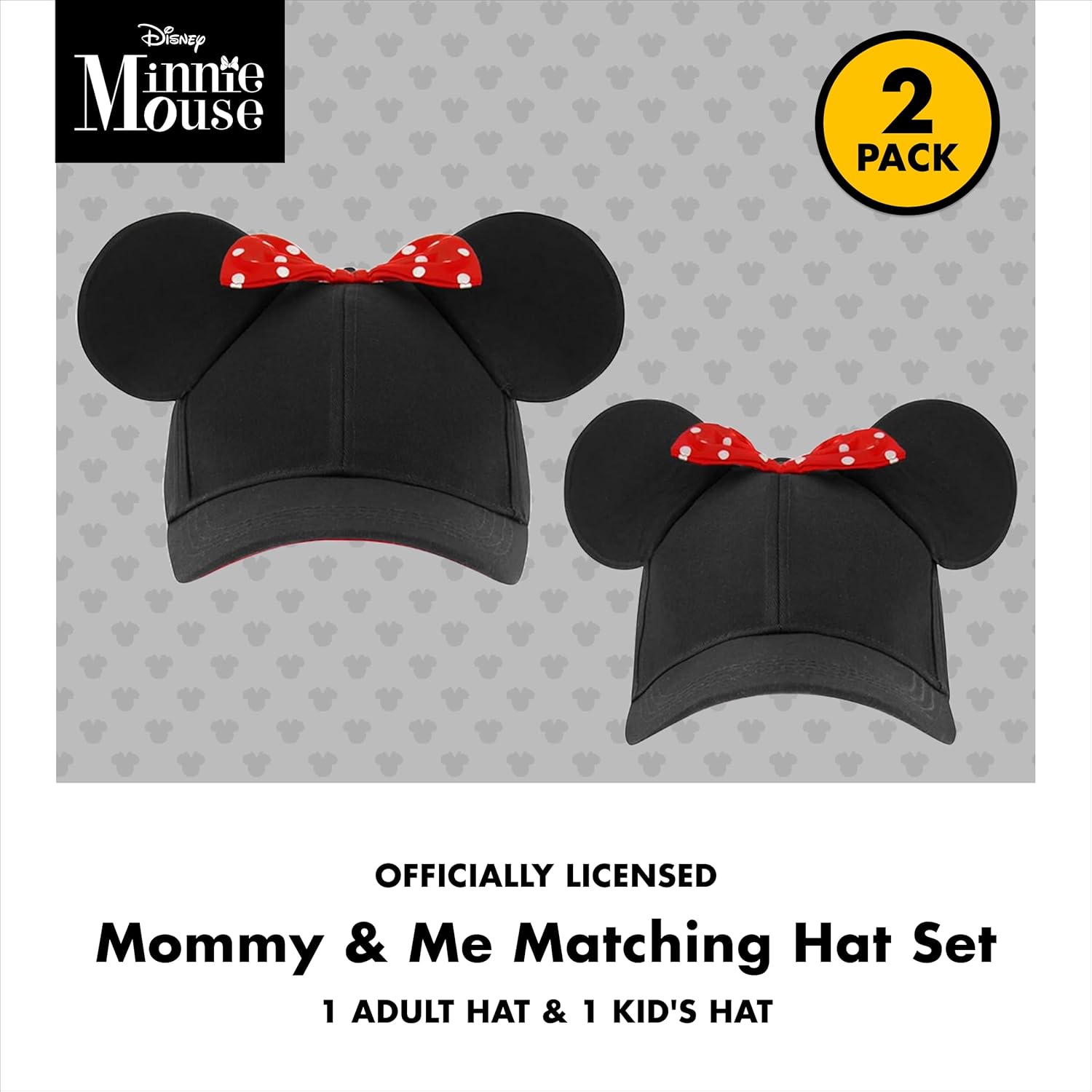 ABG Accessories Girls Baseball Cap, Minnie Mouse Ears Hat Mommy & Me Adjustable For Ages 2-7 - Image 2