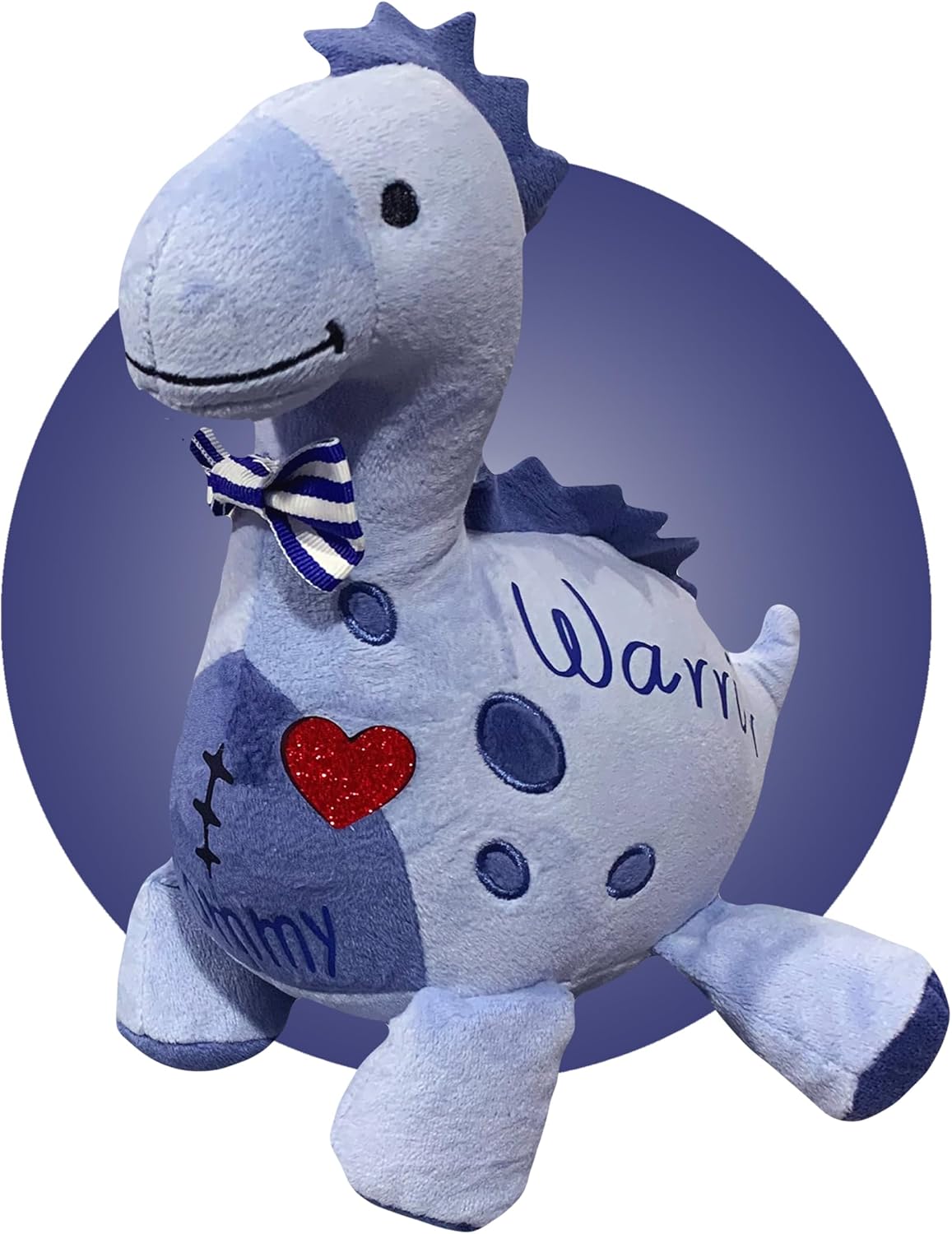 Baby Heart Surgery Gifts - Personalized Stuffed CHD Dino - Open Heart Surgery Scar Gift - Scar Buddy - Gift Wrapped for Child Open Heart Surgery - CHD Awareness Gifts for Heart Moms