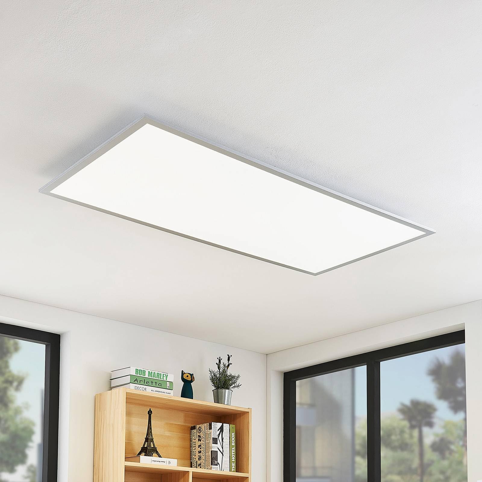 LED Panel Zento Dimmable (Modern) In Silver For E.g. Kitchen (1 Light Source,) From Lindby | Ceiling Light, Business Lighting Office Lamp Workspace - View #11