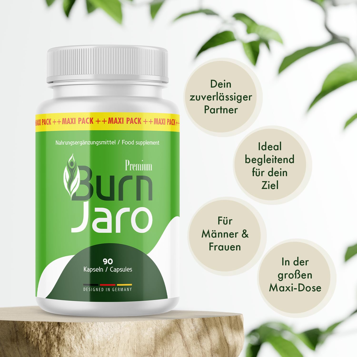 Burn Jaro Premium Kapseln | Für einen bewussten Lebensstil | 90 Kapseln