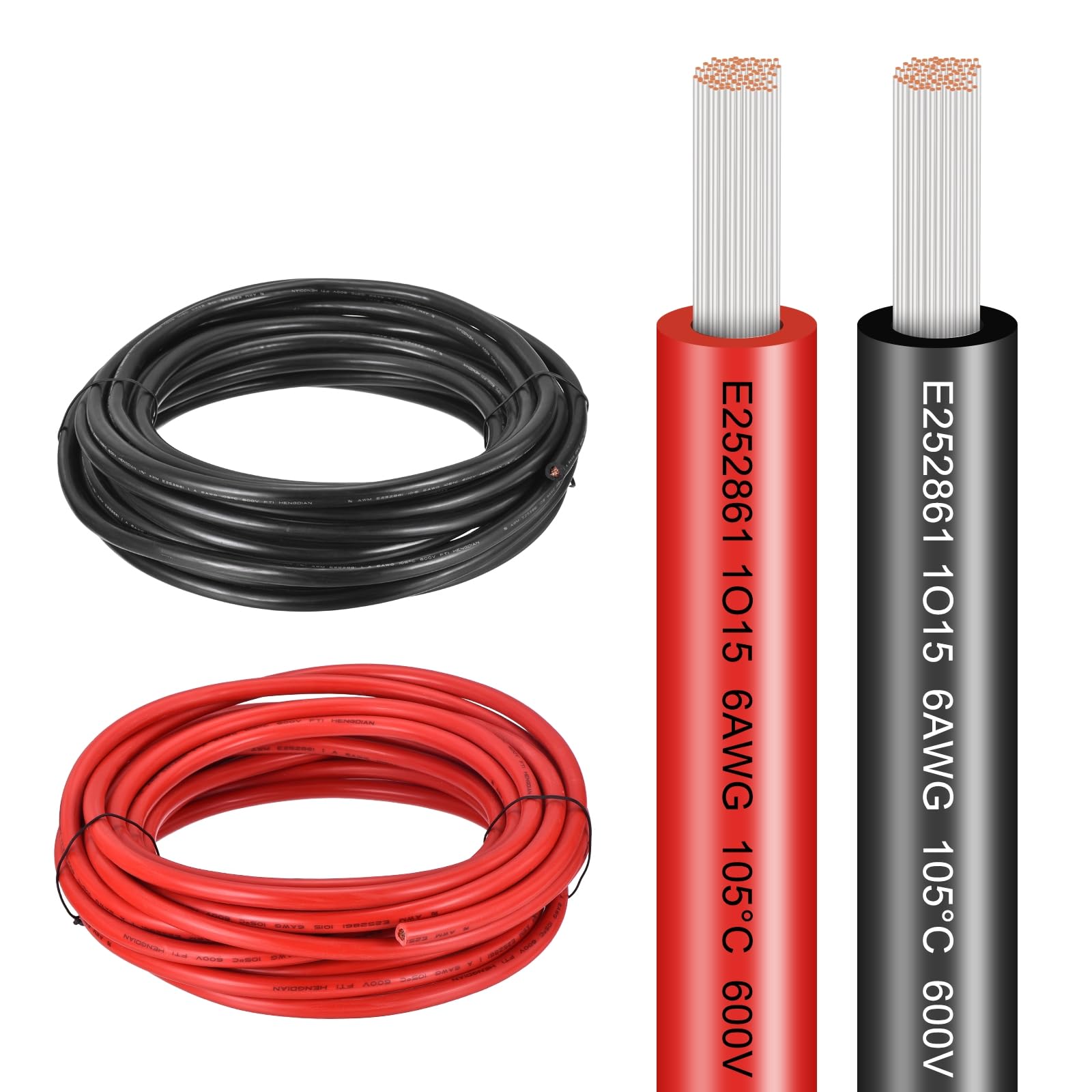 QUARKZMAN Cable Eléctrico Calibre 2 100 Pies Rojo 50 Pies Negro 50 Pies