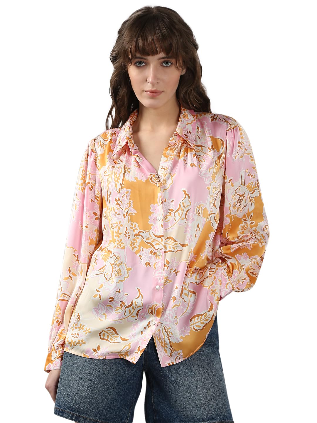 vero moda Women's Floral Regular Fit Shirt-picture-48