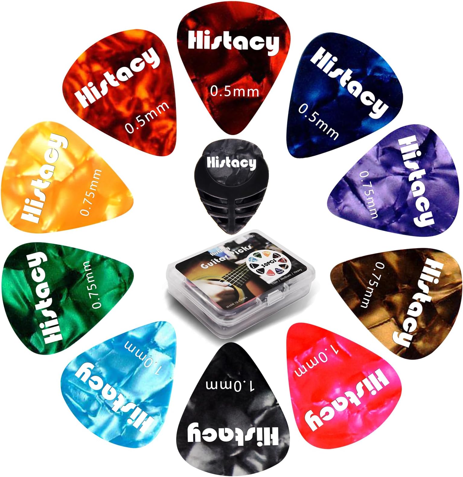 Lot De 100 Médiators Colorés En Celluloïd, épaisseur 0,46 Mm