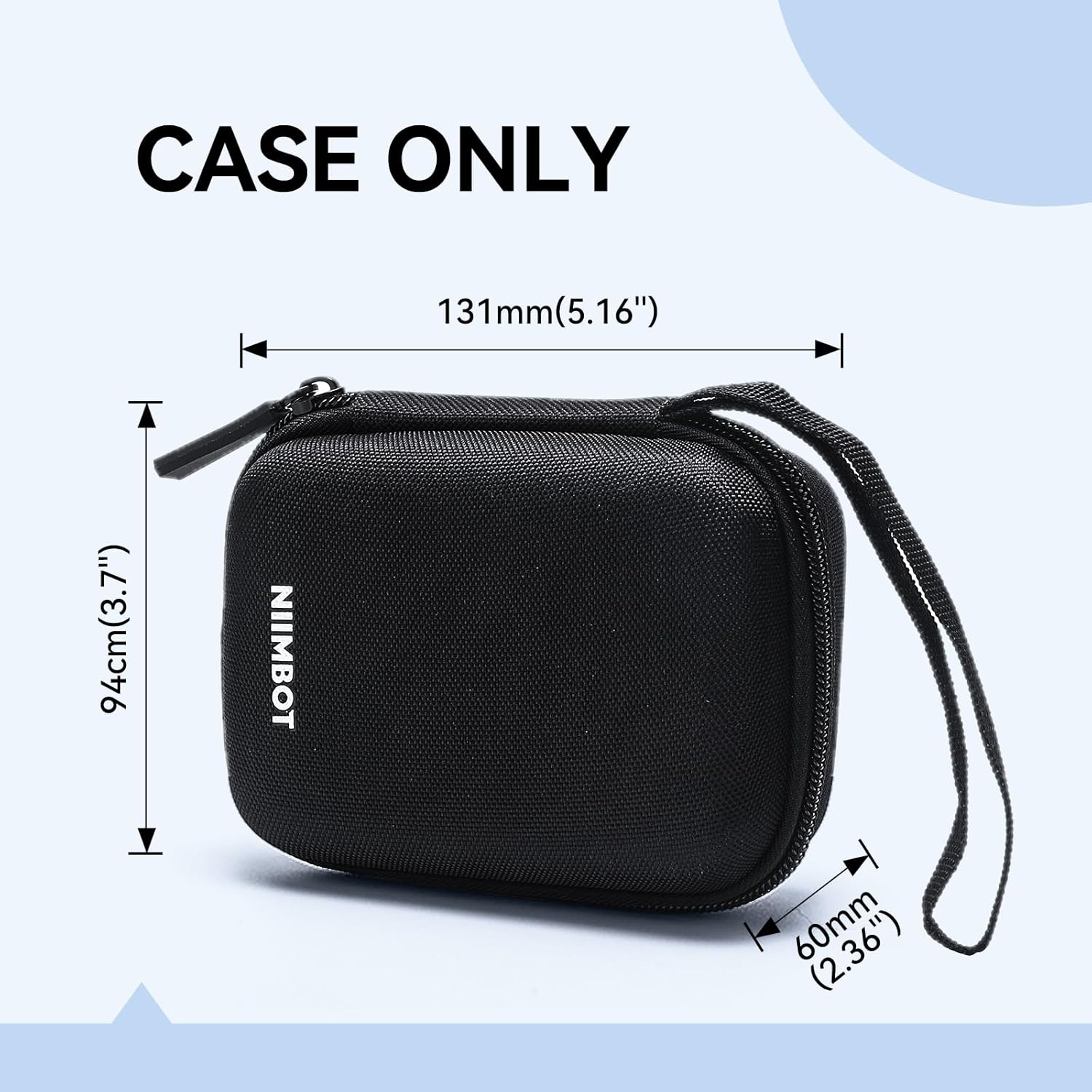 NIIMBOT Mini Case Compatible D11/D110 Upgraded Version (Not for D11/D110 Old Version) Label Maker for Labeler Storage Holder Tape Paper Roll & USB Cable (Box Only), Black - Image 3