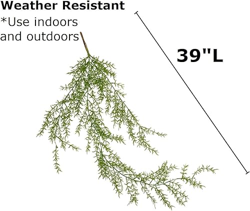 Miniatura 6 de Grupo de 2 vides artificiales de helecho en cascada resistentes a la intemperie para arreglos florales y exhibiciones de Factory Direct Craft