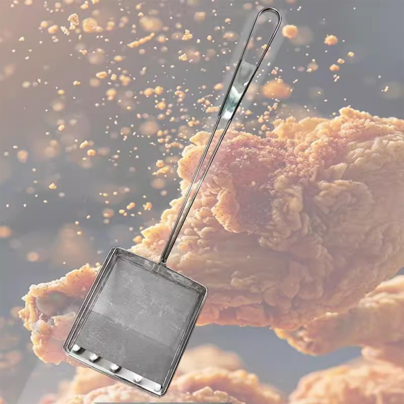Filtro de aceite de acero inoxidable, con filtro de malla fina y resistente al calor para freidoras de cocina, colador de acero inoxidable de grado alimenticio