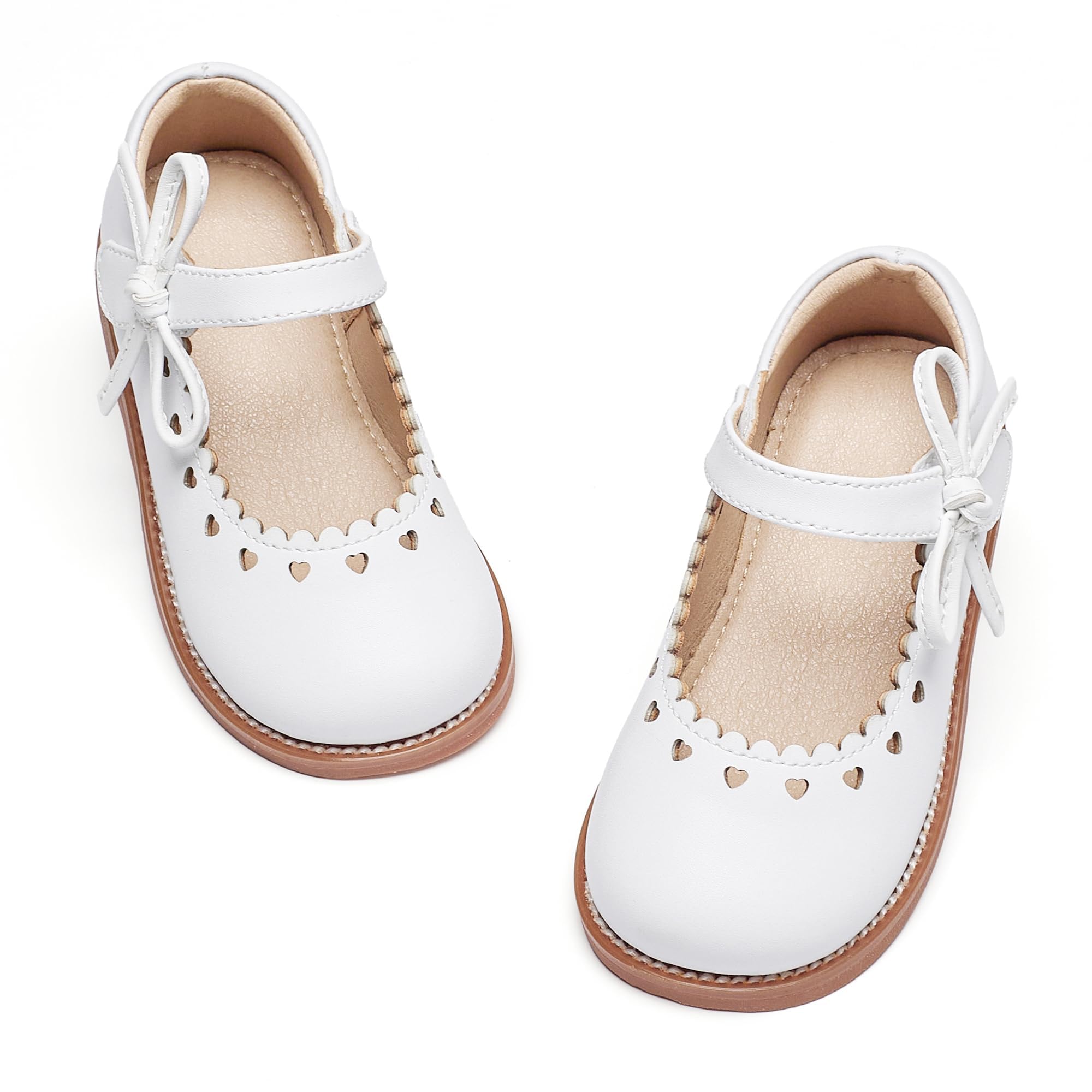 GINFIVE Toddler Girls Mary Jane School Oxford Dress Flat Shoes for Wedding