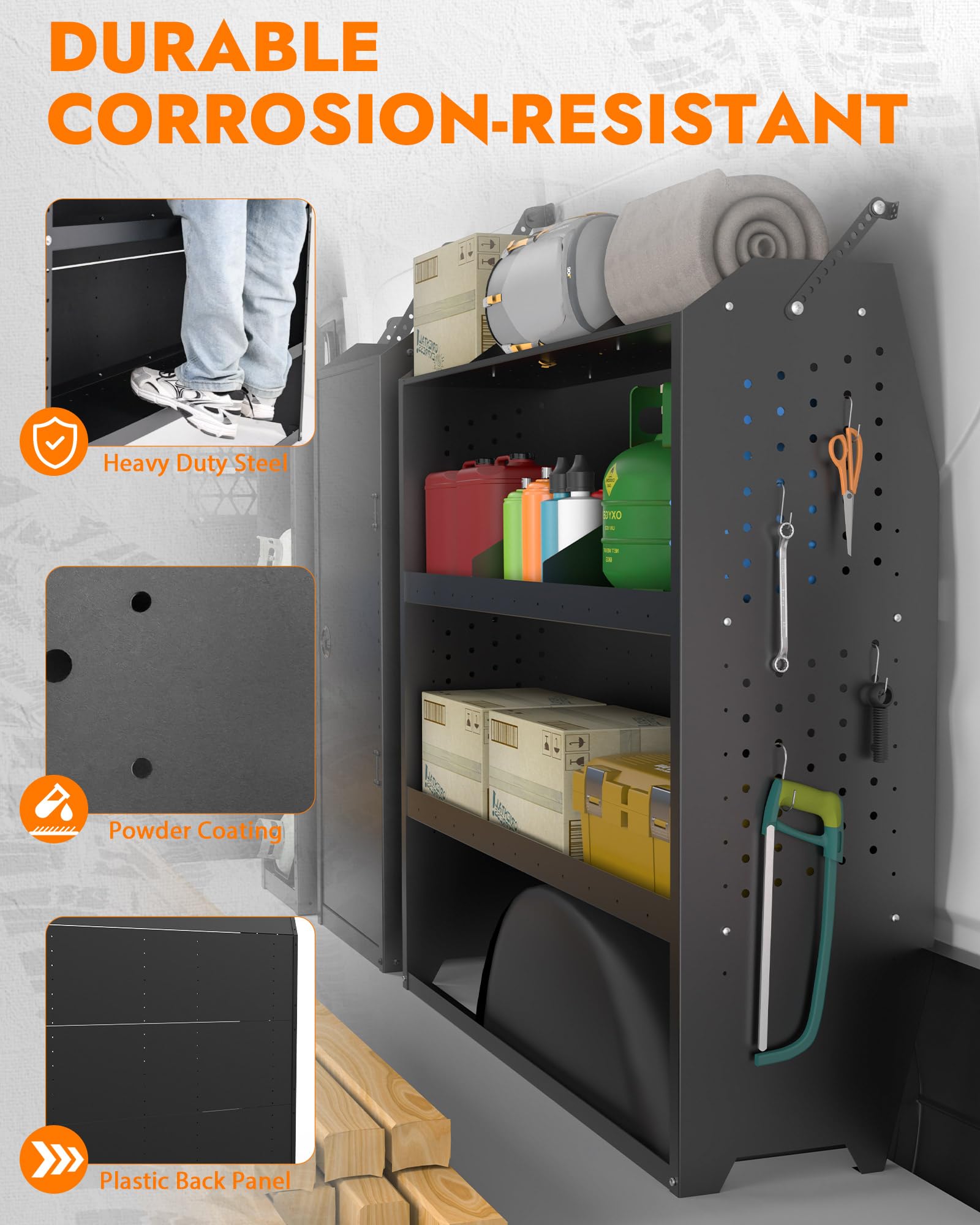 Vanhoxcci Steel Cargo Van Shelving Storage System Fit For NV200 - View #3