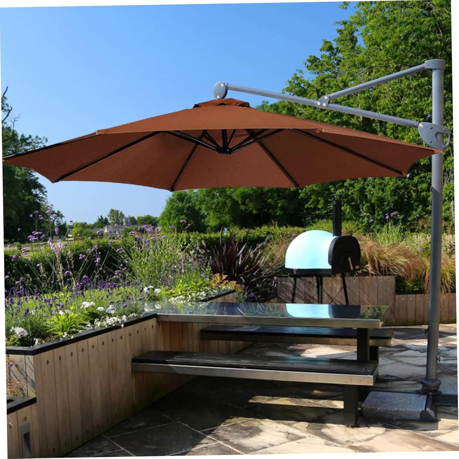 Patio Umbrella Canopy Replacement Rain Sun Shade Cover for Rib Umbrellas Durable for Outdoor Events and Protection From rays