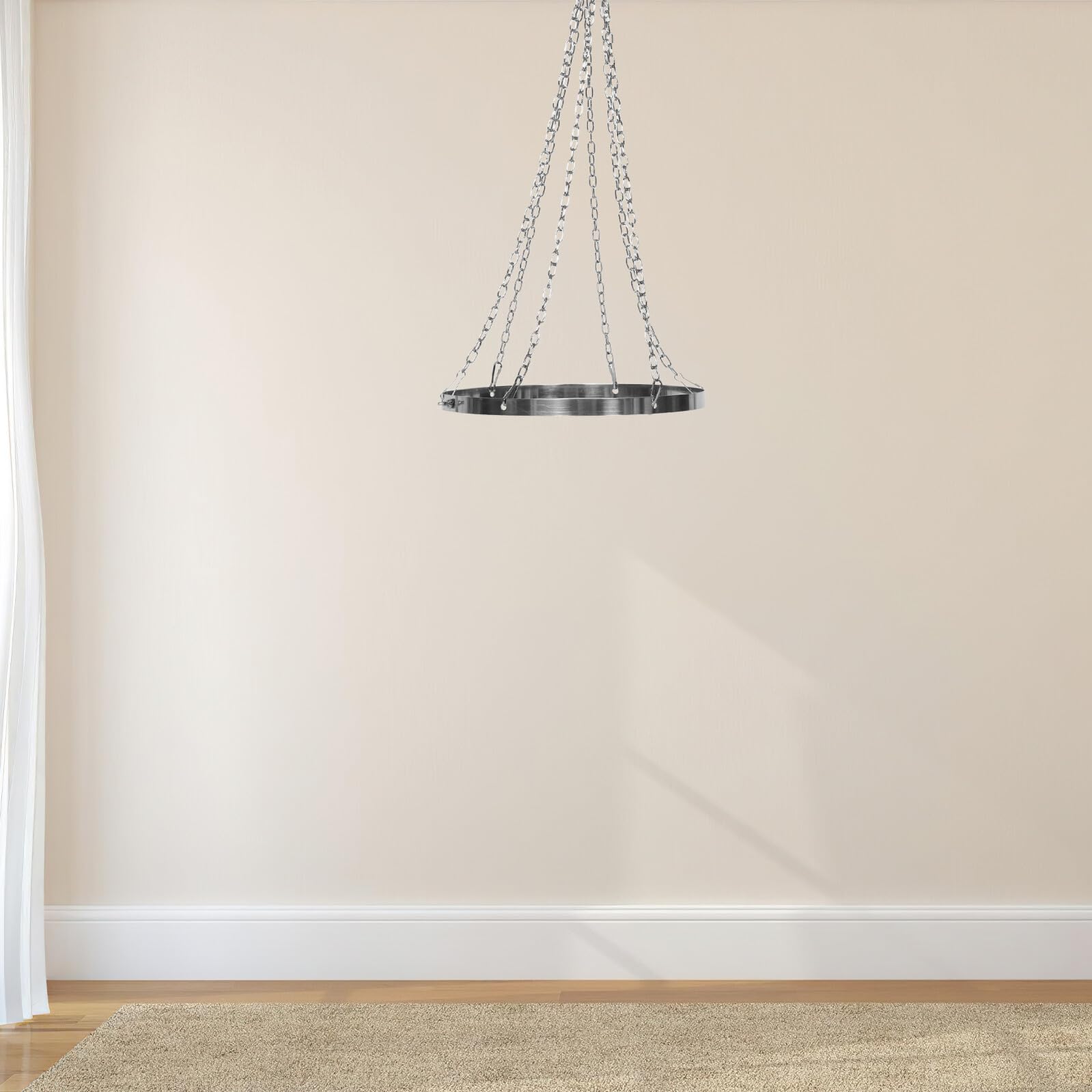 Cabilock Support Suspendre de Rideaux de Plafond en Métal Robuste, Anneau de 30 Cm de Diamètre, Cadre de Fixation pour Auvent et Tentures, Décoration Intérieure et Événementielle