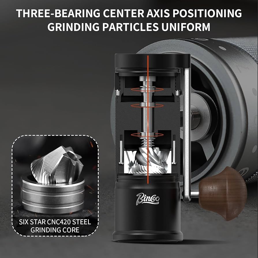 Amazon | Bincoo 折りたたみ式手動コーヒーグラインダー 外部