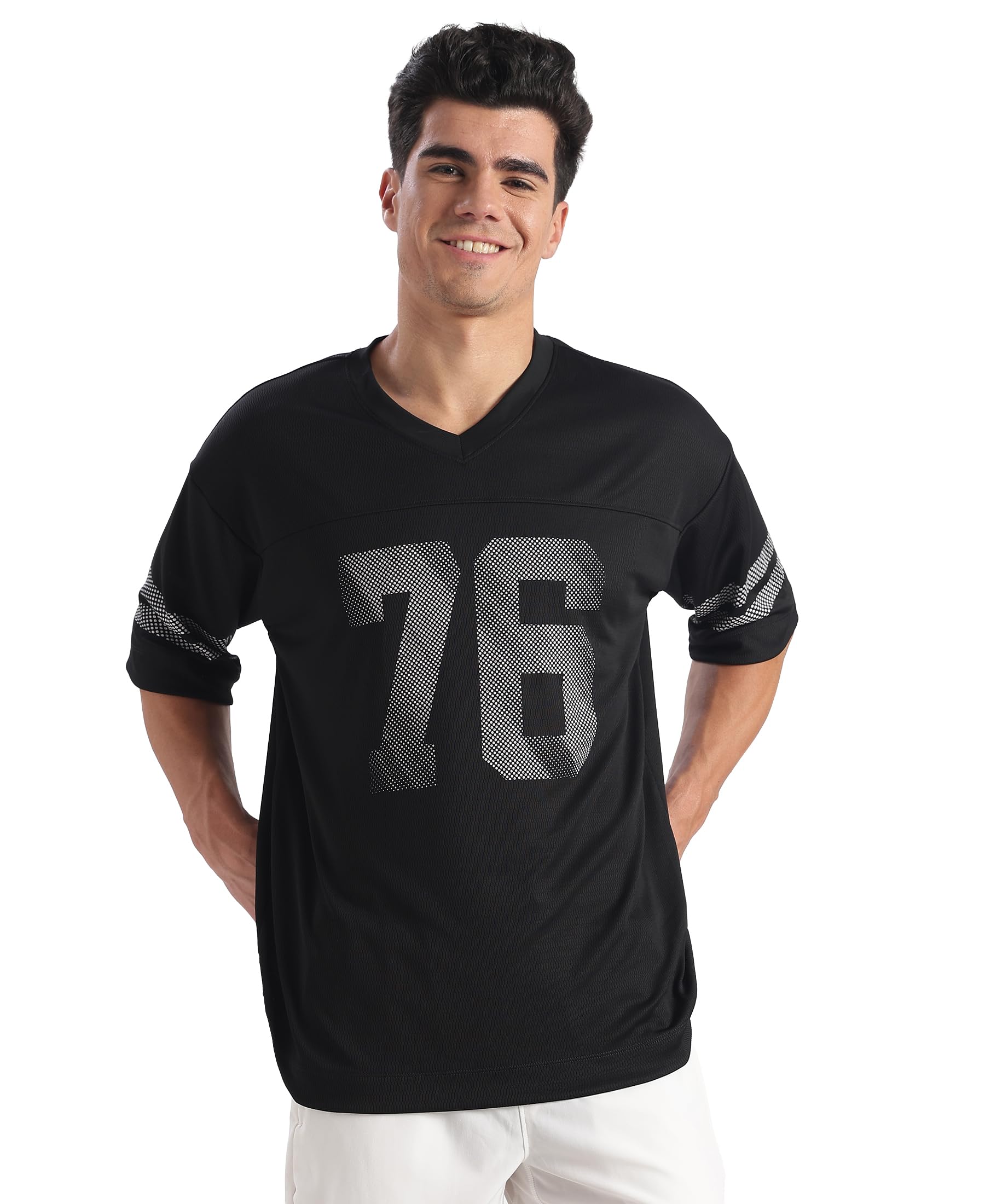 jockey Groove MZ31 Men Lightweight Microfiber Fabric Oversized Graphic Printed T-Shirt-picture-35