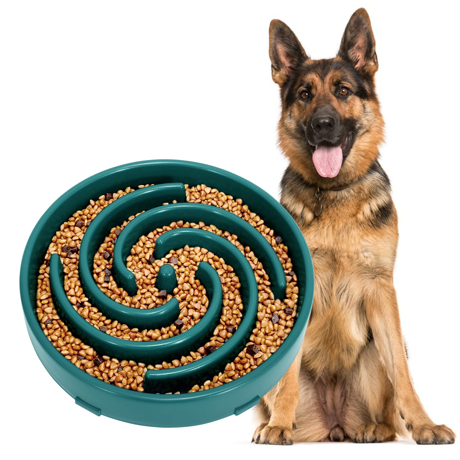 JASGOOD Slow Feeder Dogs Bowl for Large Medium Dogs,Anti-Gulping Pet Slower Food Feeding Bowls Stop Bloat,Preventing Choking Healthy Design Dogs Bowl