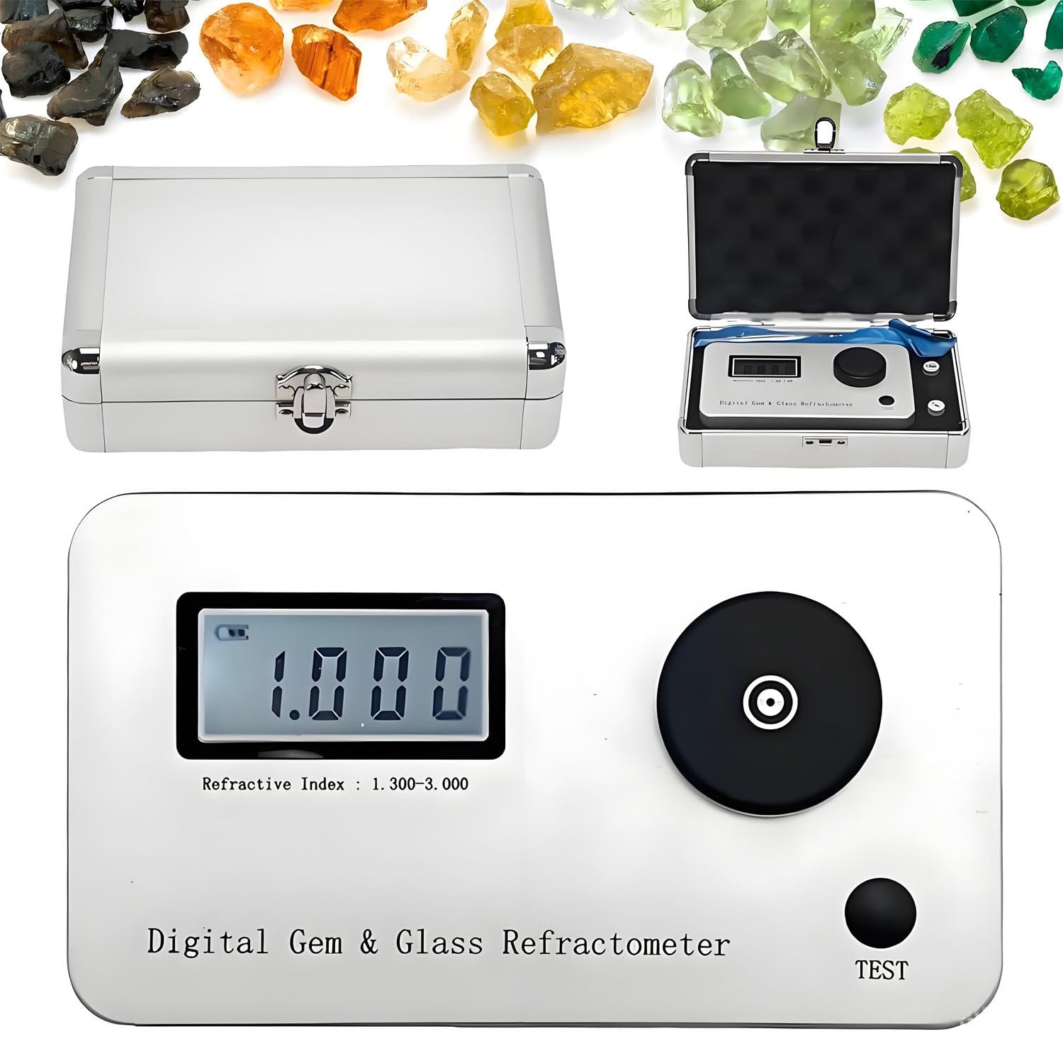 ROEFETY Digital Gemstone Refractometer,Professional Digital Refractometer