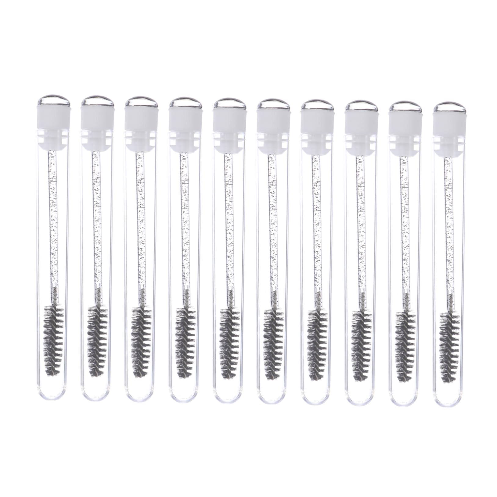 NOLITOY Elegant Eyebrow Brush Tube 10pcs Eyelash Applicator Lightweight Durable Ideal for Makeup on The Go