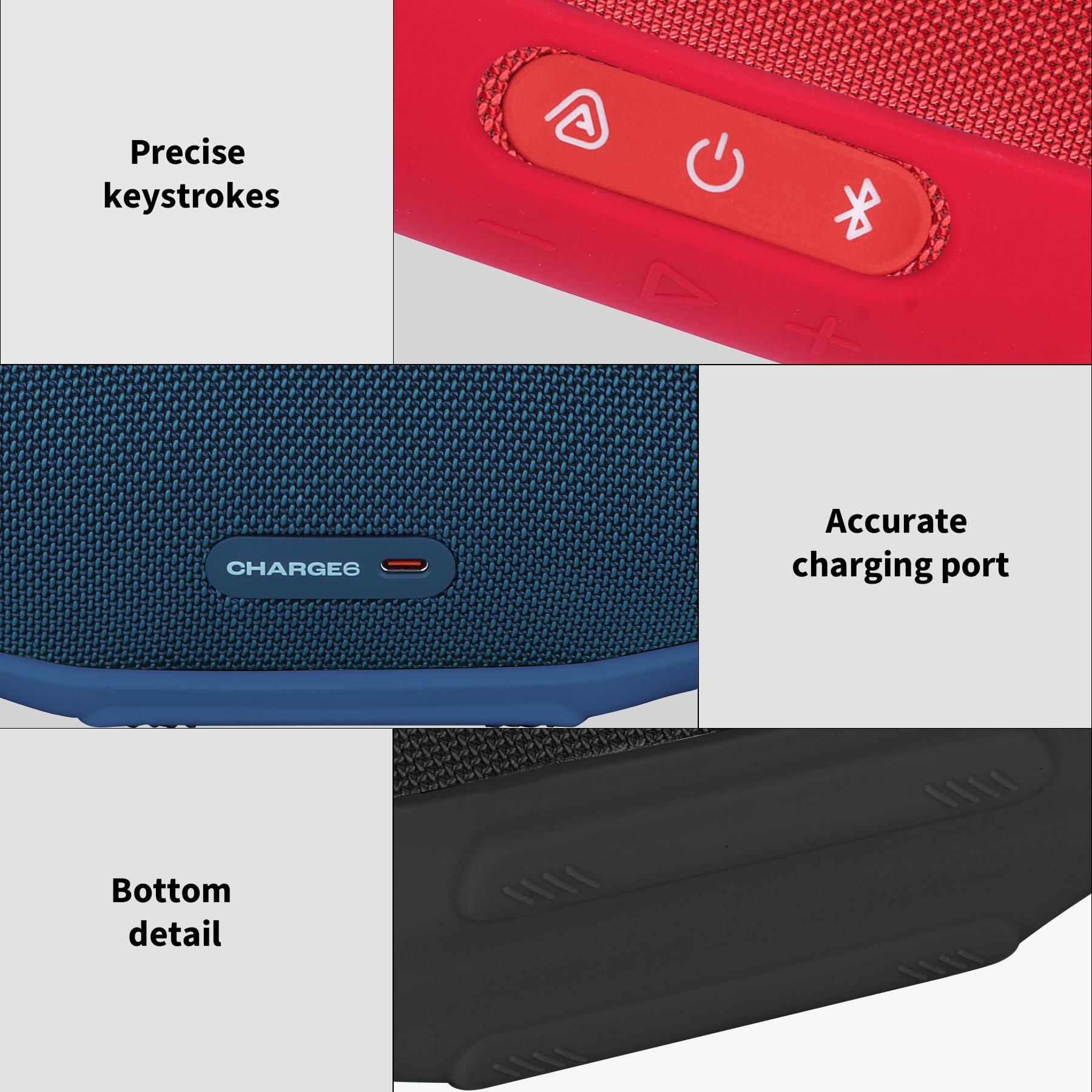Ochronny pokrowiec silikonowy kompatybilny z przenośnym głośnikiem JBL Charge 6 (różowy)
