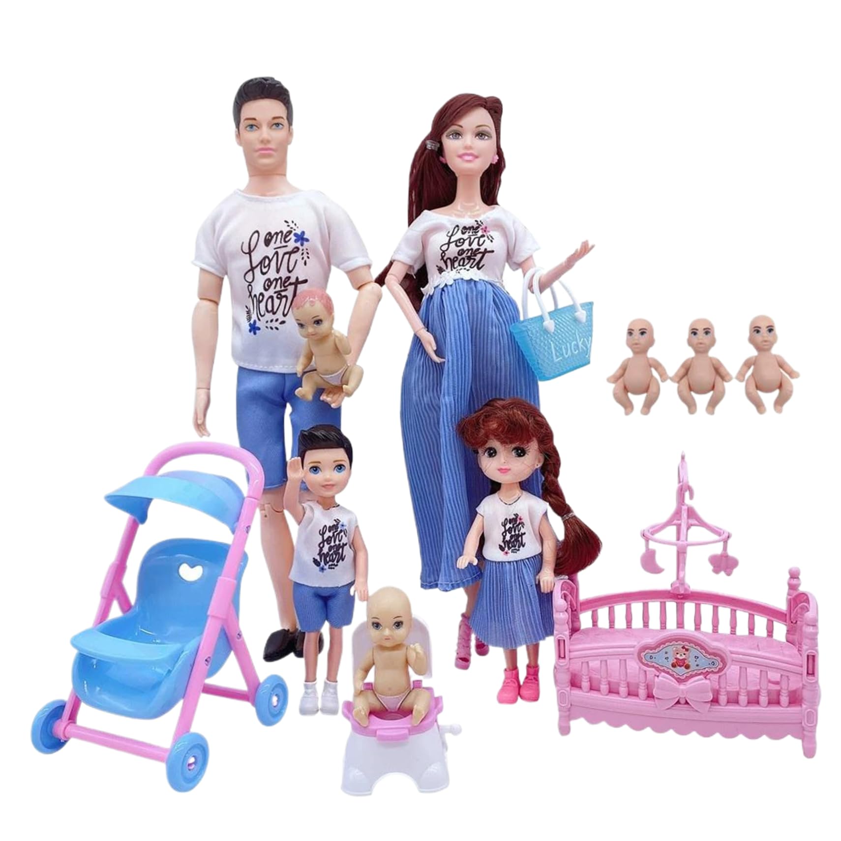 Poupée familiale enceinte avec accessoires pour expliquer la naissance - 7