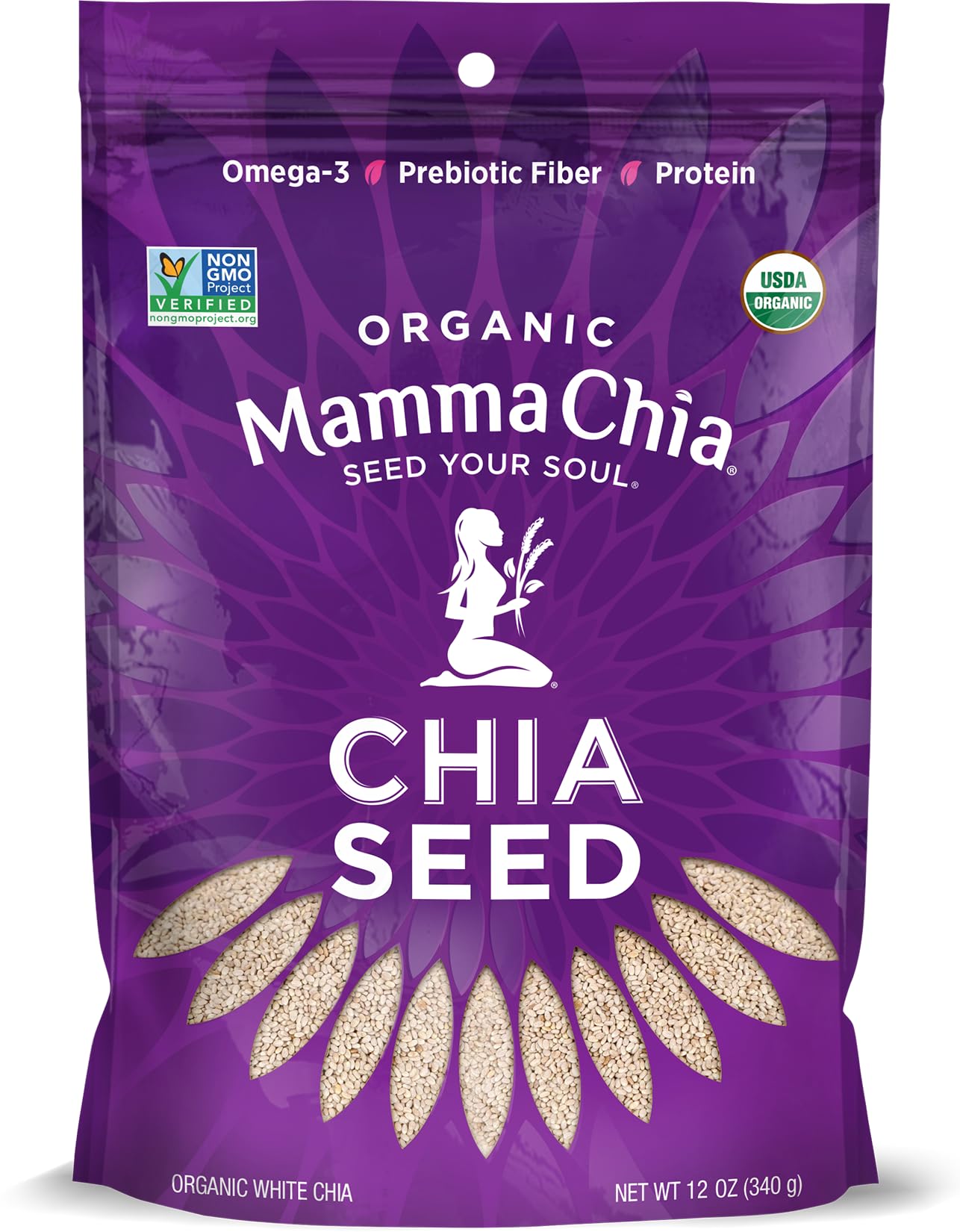 Mamma ChiaOrganic White Chia Seed, 12 oz (340 g)