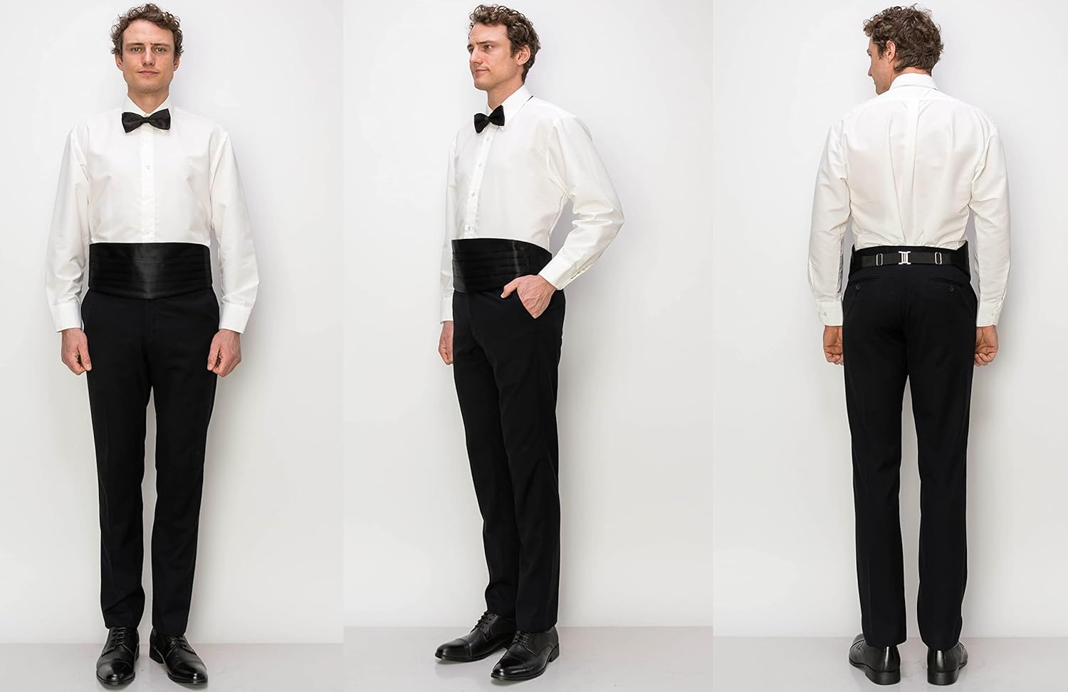 Men's Microfiber Tuxedo Dress Shirt Laydown Collar, Non Pleat - Image 5