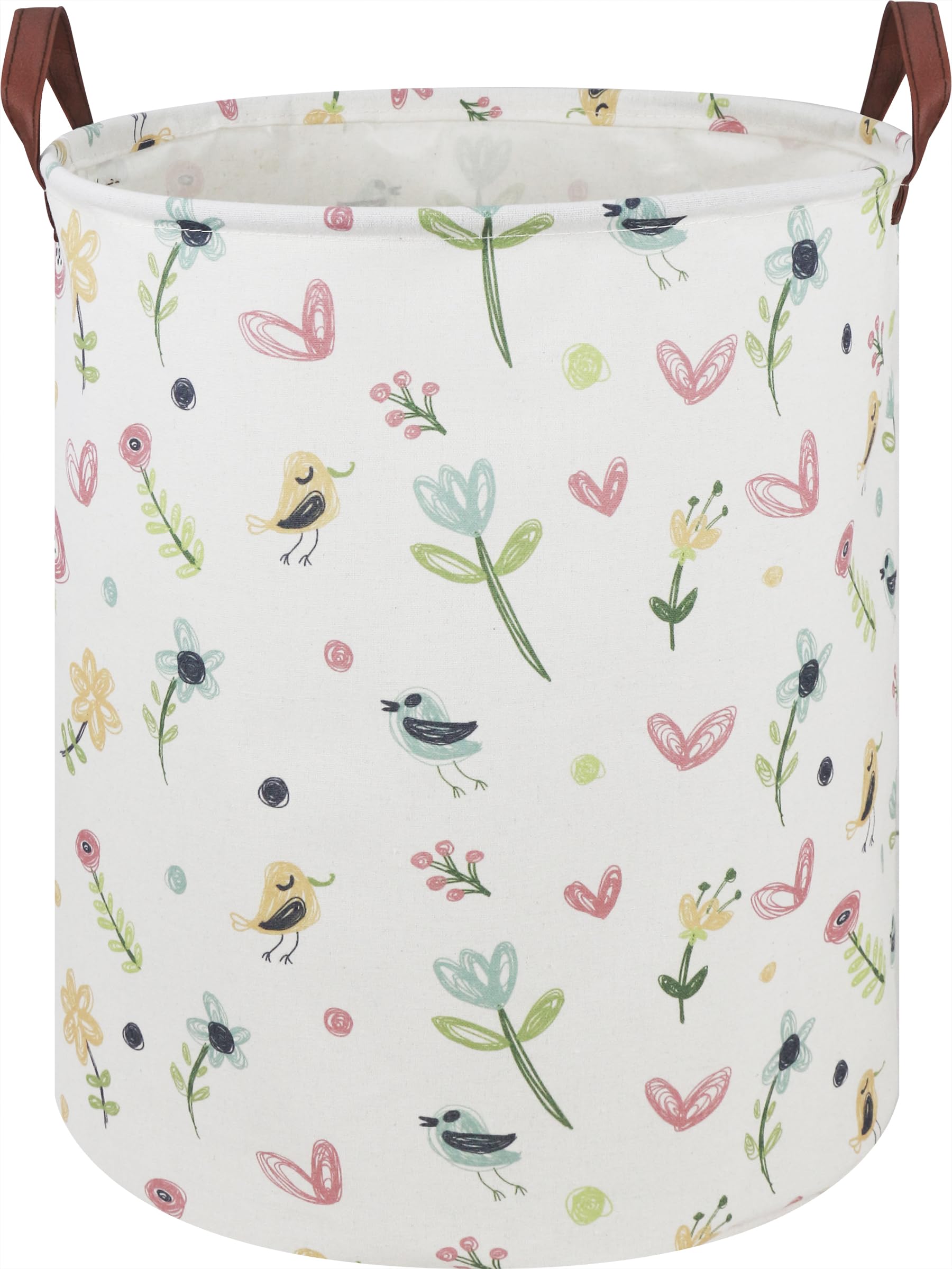 CLOCOR Kids Laundry Basket,Waterproof Baby Nursery Hamper,Collapsible Fabric Storage Container,Toys Bin,Room Decor,Gift Basket（Painting