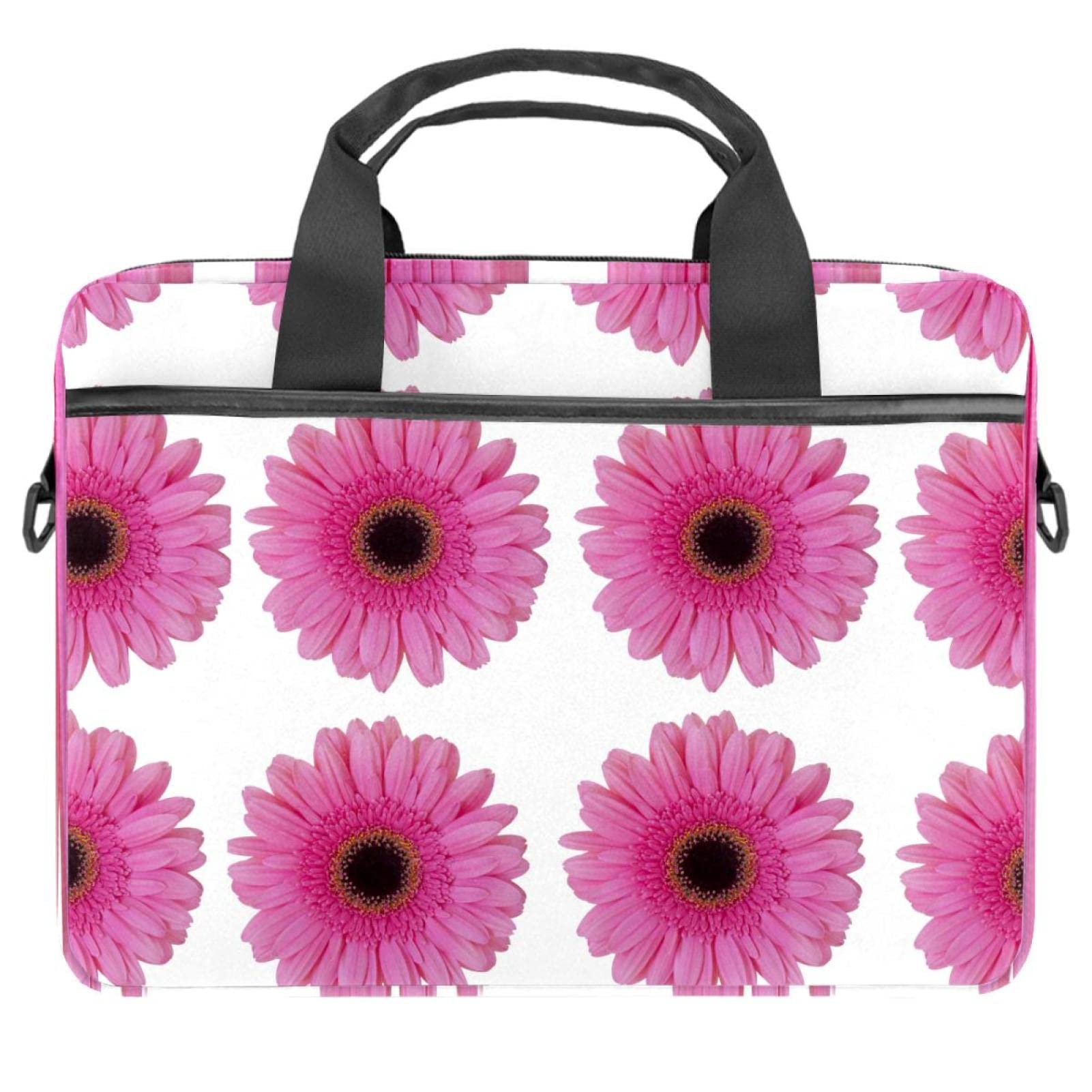 Sacoche ordinateur 13-14.5 pouces finitions premium motif floral rose - 7