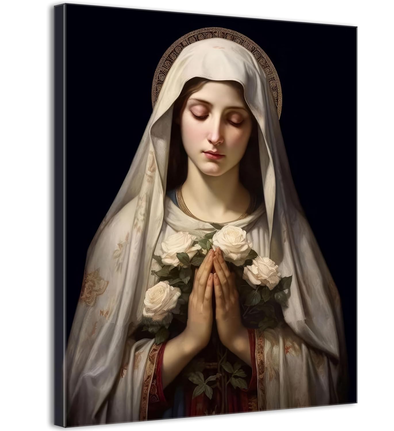 Framed Virgin Mary Canvas Wall Art