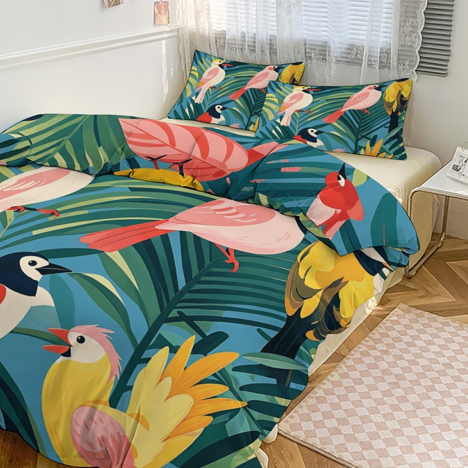 Housse de couette oiseaux tropicaux pour transformer votre chambre en oasis