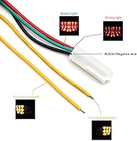 Vista 5 de MZS Luz trasera para motocicleta, LED de señal de giro integrada parpadeante humo compatible con FZ1 Fazer 2006-2015 / FZ8 2011-2013