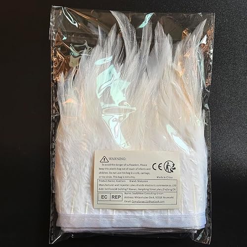 Miniatura 8 de Shekyeon 2 yardas de decoración para vestido con plumas de cuello de gallo