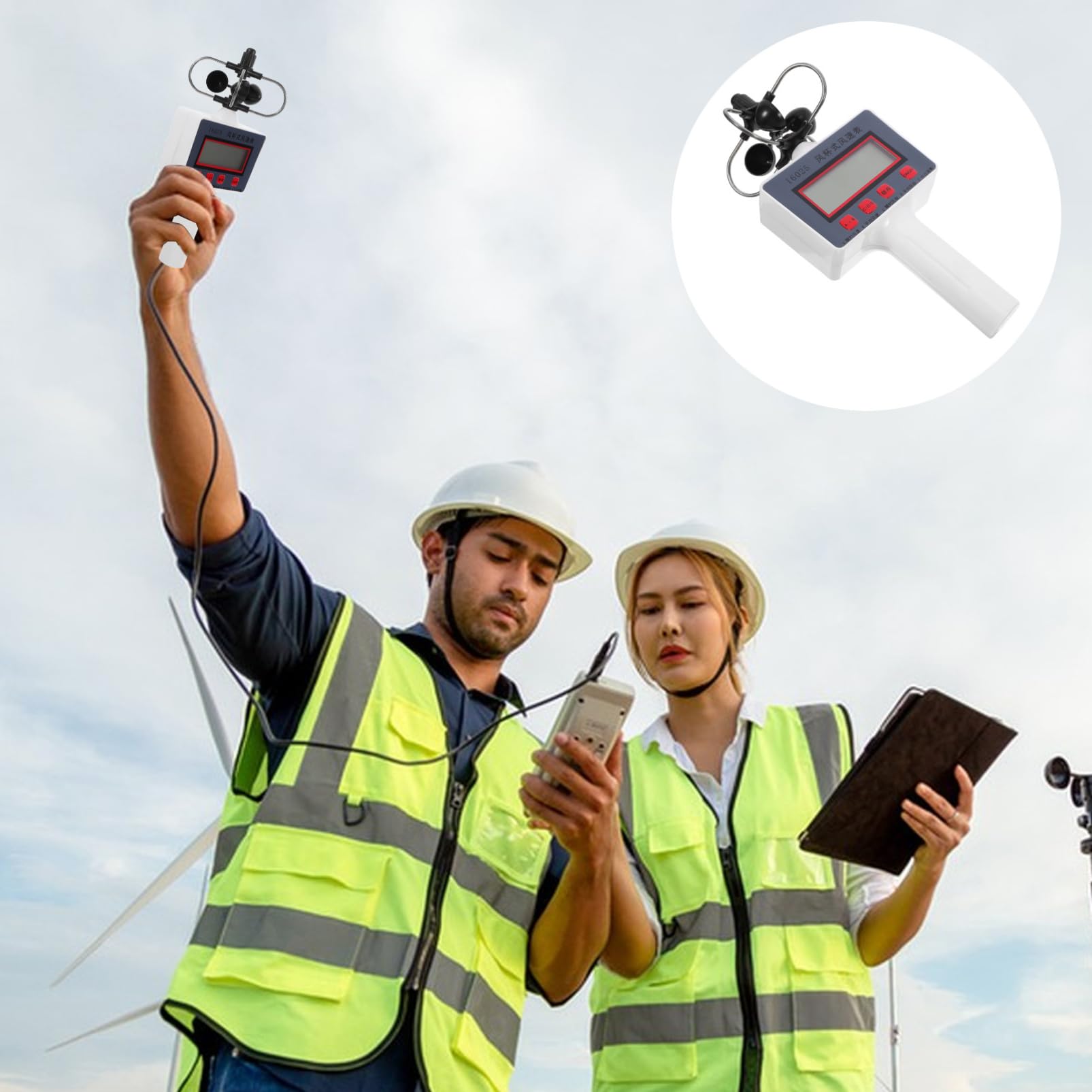 Digitales Anemometer Handgerät mit Lcd Display aus Kunststoff