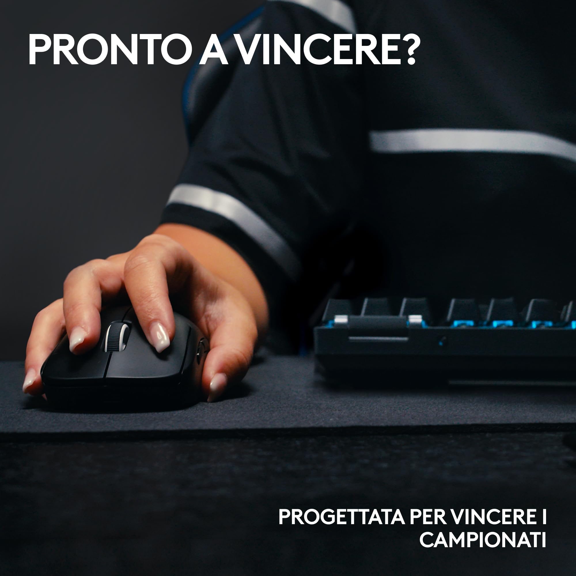 Logitech G PRO X SUPERLIGHT 2 LIGHTSPEED Mouse da Gioco Wireless, Leggero, Tasti Ibridi LIGHTFORCE - Nero
