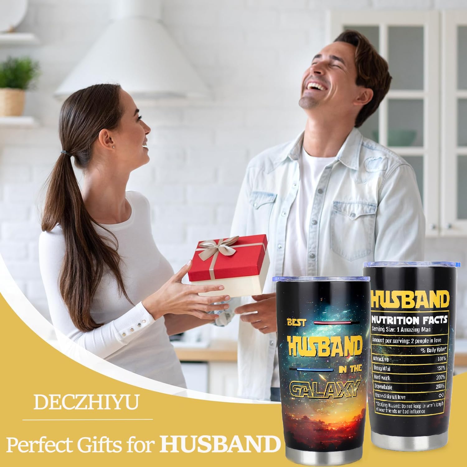 Gifts for Husband from Wife - Husband Gifts for Birthday Fathers Day Valentines Day Christmas - Hubby Gift Ideas from Wife - Romantic Anniversary Wedding Gift for Him Men - 20oz Tumbler - Image 3