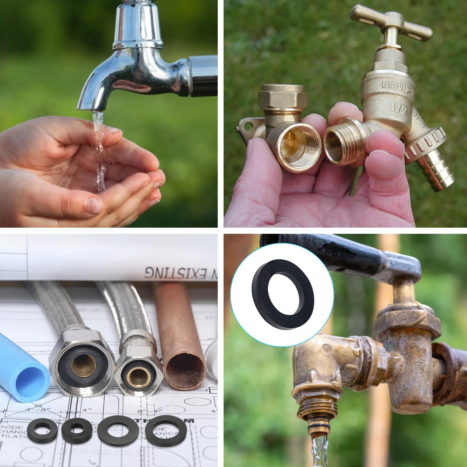 220 Pezzi Kit Guarnizioni O-Ring In Gomma E Fibra - Set Completo Per Riparazioni Idrauliche E Domestiche - Foto 10