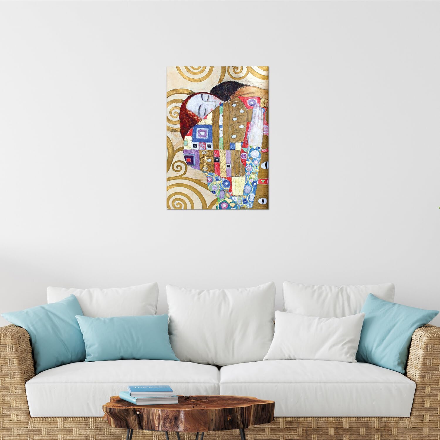 Gustav Klimt Gemälde „Chor Und Umarmung Des Himmels“ Auf Acrylglas – 140x60 Cm, Fertig Zum Aufhängen, Moderner Wandschmuck