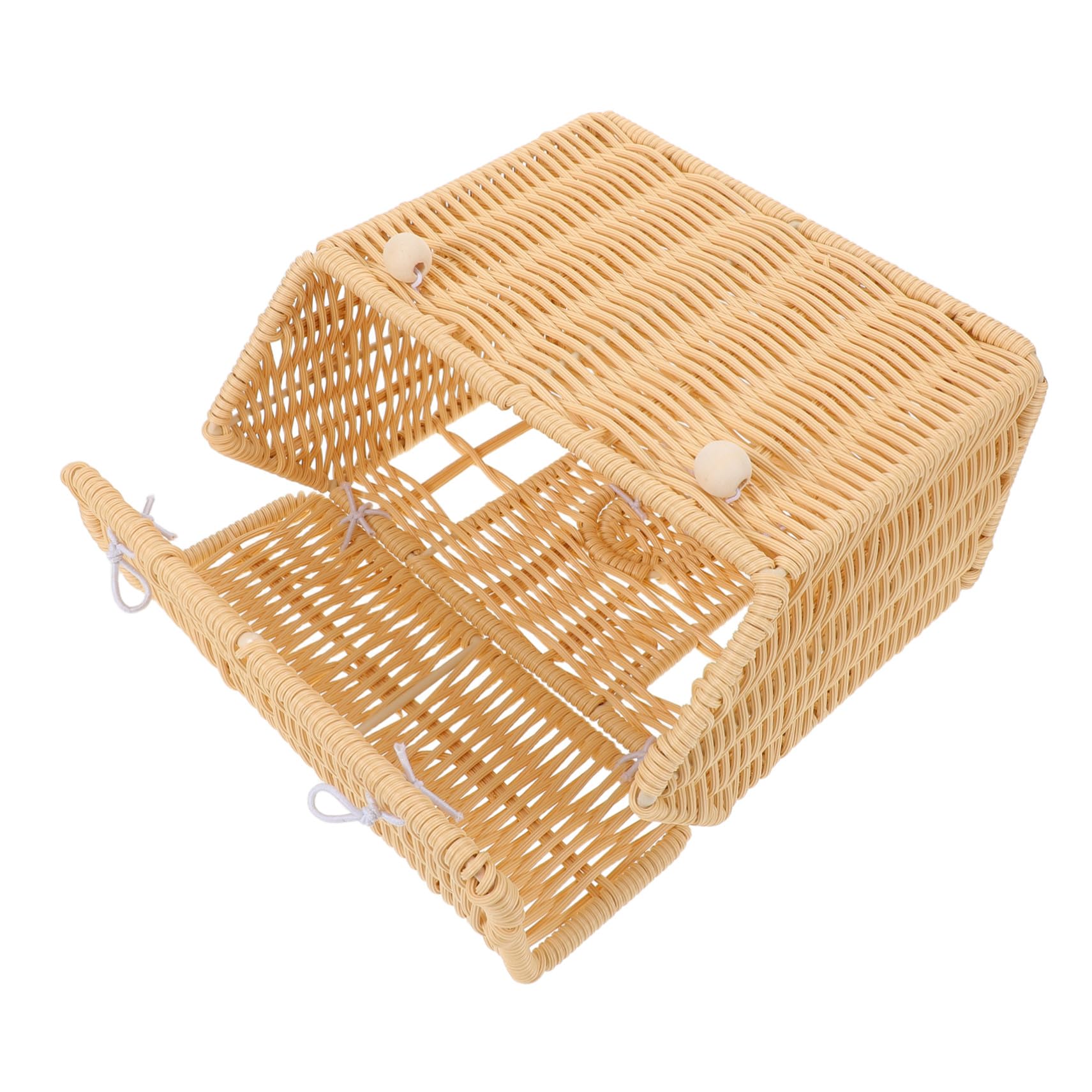 Cesta Tejida Navideña Hecha Mano Con Forma De Casa Cesta De Dulces Para Chocolates y Bocadillos Portátil Mano Para Fiestas Navideñas y Celebraciones De Shower