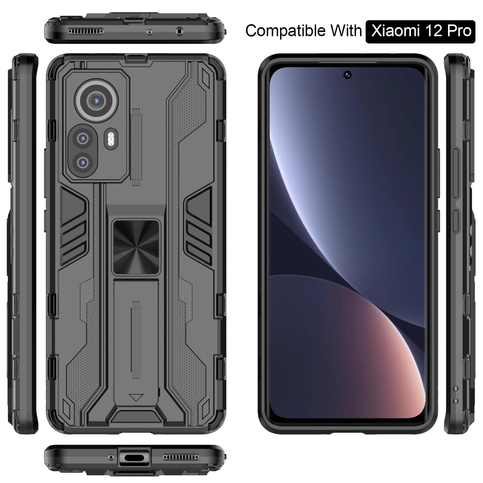 Funda para Xiaomi Redmi Note 15 Pro 5G, Carcasa Antigolpes con Soporte anular metálico, Case Protectora de Grado Militar, Azul — view 363