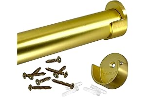 CUSTOM CUT Gold Closet Rods for Hanging Clothes | 32mm Dia. |...