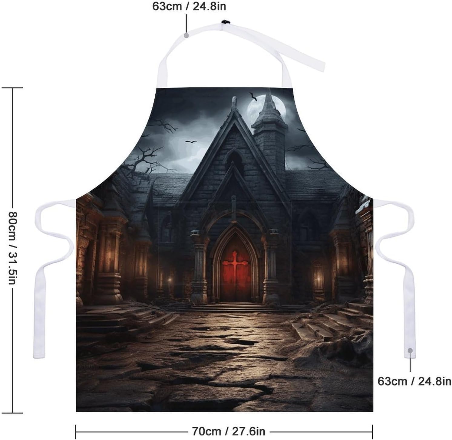 Old Crypt Apron for Cooking Kitchen Chef Aprons with Pockets Unisex Professional Adjustable Bib Aprons Restaurant Waterdrop Resistant Apron for Men Women Waiter