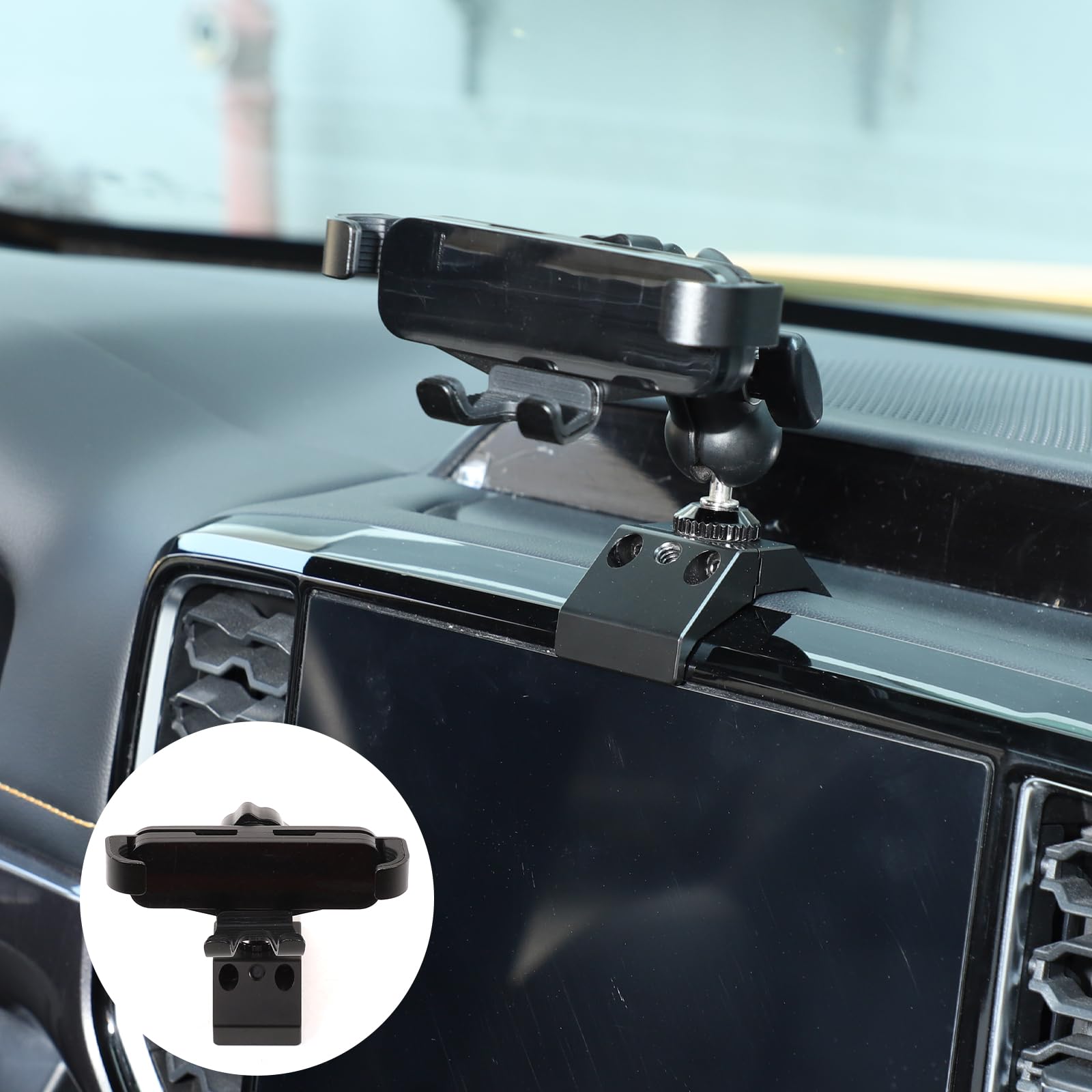 Supporto per cellulare Ford Ranger dal 2023, speciale clip "Peanut Socket" per guarnizione di ventilazione, fissaggio superiore dello schermo di navigazione, design a 1 forma/B, magnetico, nessun
