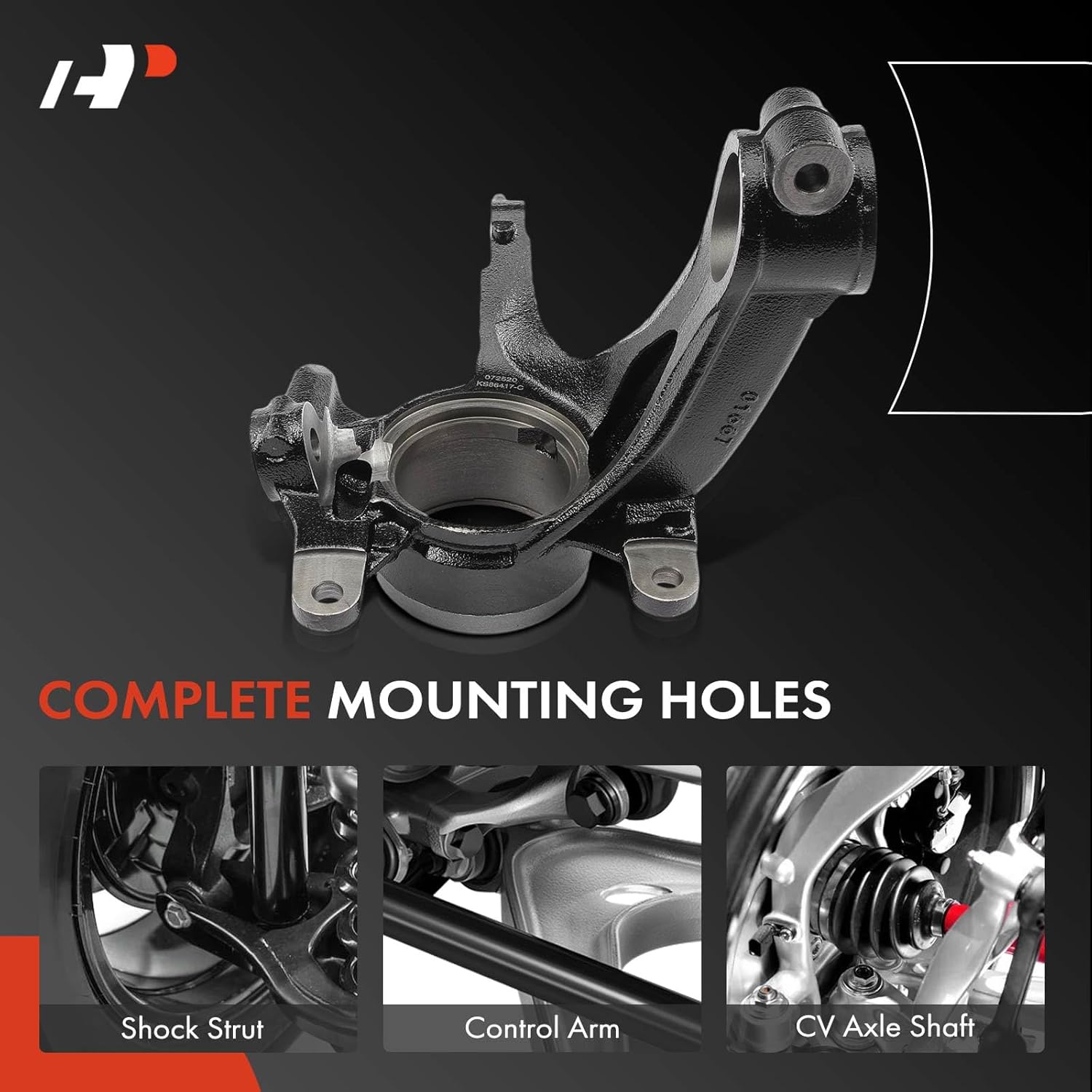A-Premium Front Left Suspension Steering Knuckle Compatible with Honda Civic 2016 2017 2018 2019 2020 2021, Driver Side