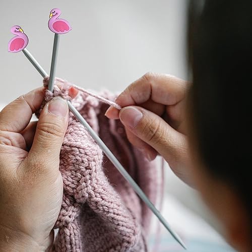 Miniatura 24 de SPANSEE Soportes hexagonales para agujas de tejer – 4 piezas, tamaño 3-13 (0.128 in-0.354 in), tapas finales, tapones de puntada, protectores