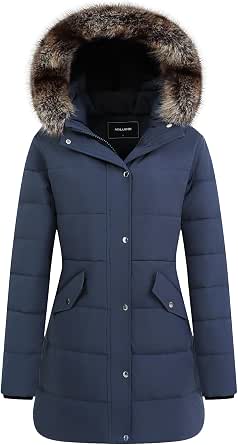 Women's Winter Coat Waterproof Long Insulated Parka with Detachable Hood