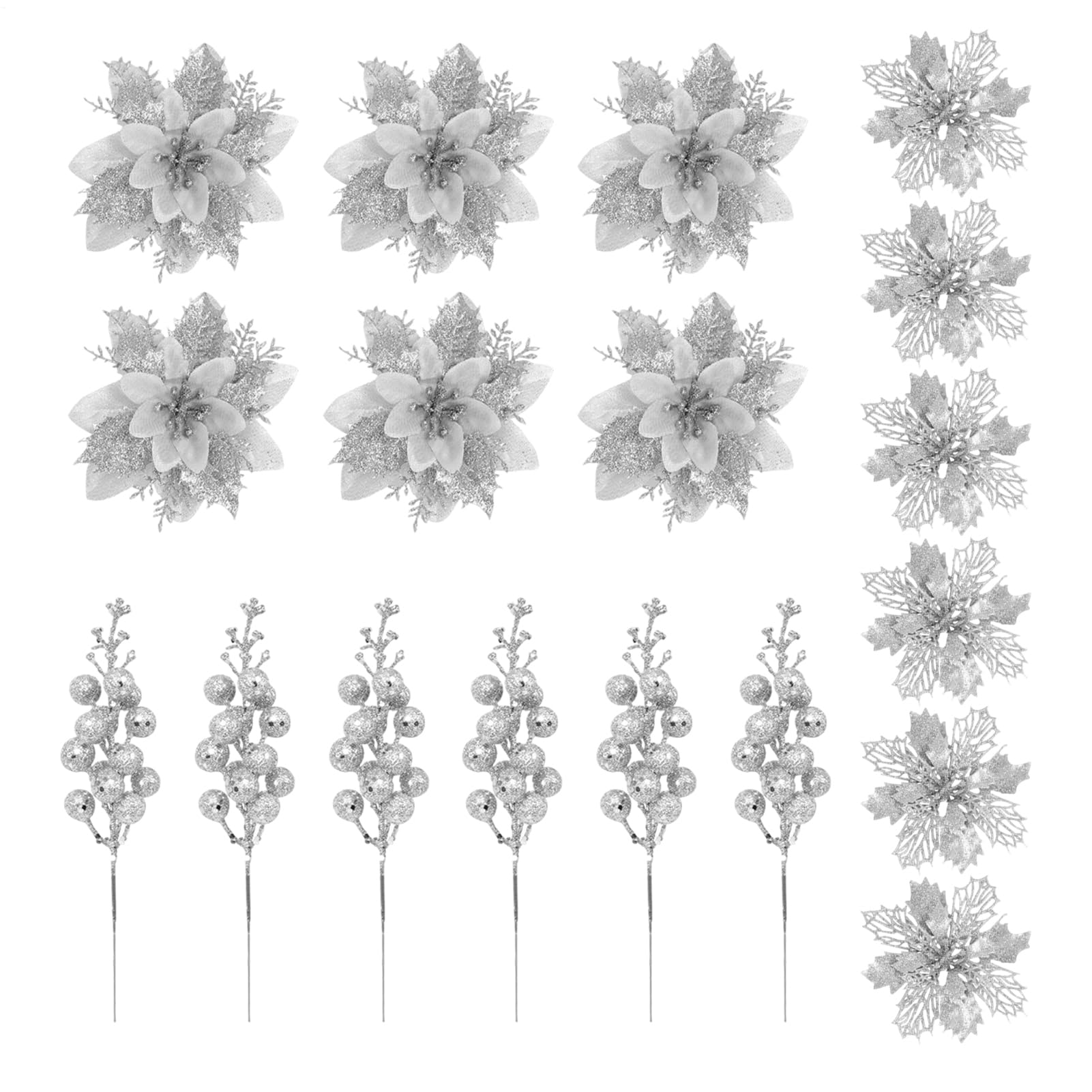 Fleurs de Noël artificielles pour embellir une cheminée sans perdre d'aiguilles